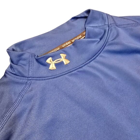 NWOT Women's Blue UNDER ARMOUR Coldgear Mock Baselayersz M - Picture 2 of 5